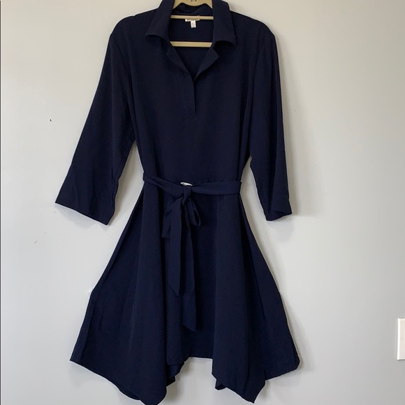Spense Dresses & Skirts - SPENSE Navy handkerchief hem dress